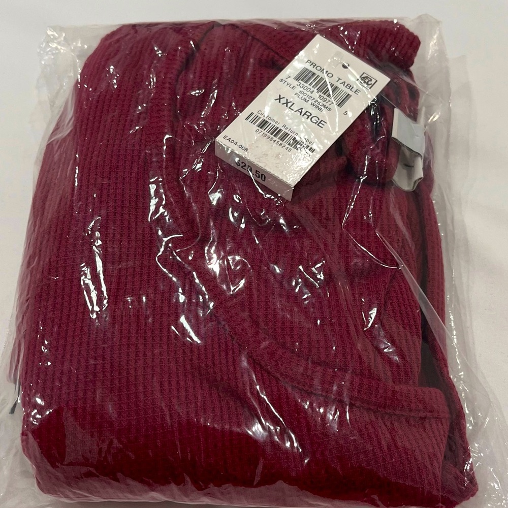 JENNI LONG-SLEEVE WAFFLE TOP & FLEECE BOTTOMS PAJAMA SET SIZE XXL - Picture 5 of 7